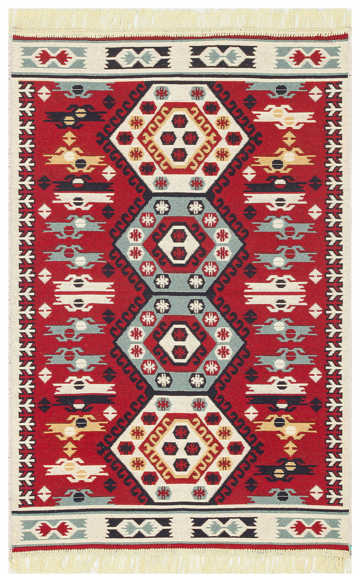 Arya AR 30 Kırmzı - Yıkanabilir Çift Taraflı Modern Dokuma Kilim